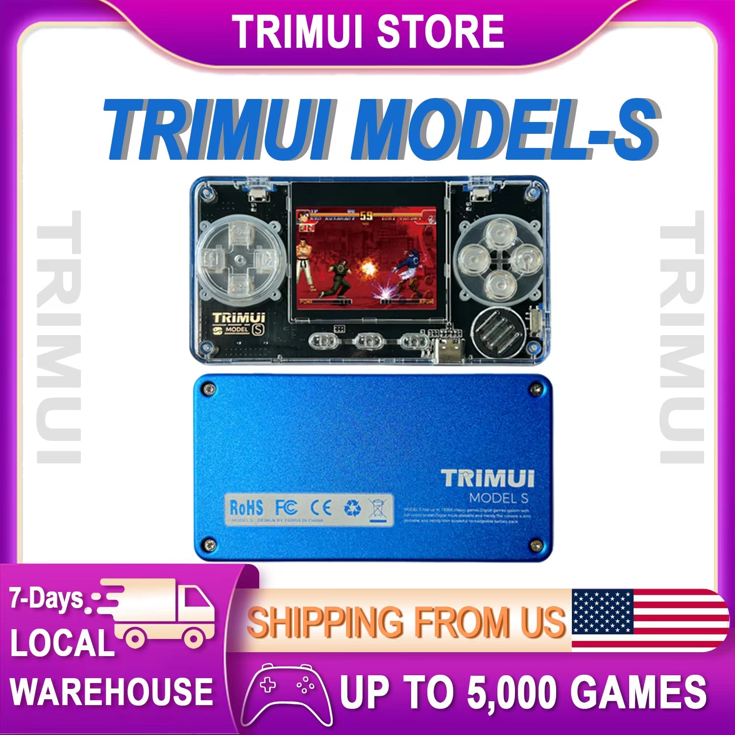 TRIMUI MODEL S 2025 New Handheld Game Console 2-Inch Ips Screen -64G with games